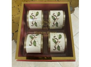 Lenox Holiday Napkin Ring Set No. 4 - Unopened! (Basement)