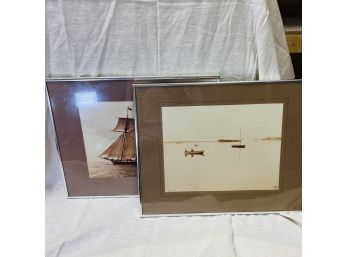 Pair Of Framed, Signed And Numbered Maritime Photos From Frank Klay (Basement Room)