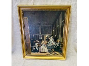 Framed Reproduction Diego Velzquez 'Las Meninas' Canvas Print (Basement Room)