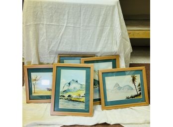 Assorted Framed Art Prints (Basement Room)