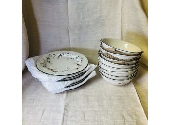 Pfaltzgraff Winterberry Bowls And Small Plates - 8 Each (Basement Room)