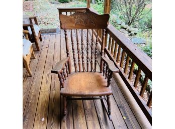 Vintage Wood Rocking Chair (Porch)