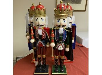 26' Assorted Wooden Nutcrackers Set Of Four (Basement)