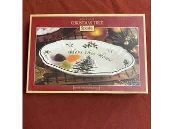 Spode Christmas Tree 'Bless This Home' Tray No. 1 (Basement)