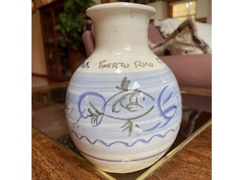 Vintage Pottery Vase Made In Puerto Rico