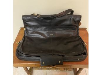 Black Leather Wardrobe Suitcase With Initials (Basement)