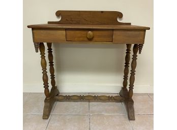 Vintage Solid Wood Writing Table With Drawer 29.5'x32'x16.25' (Basement)