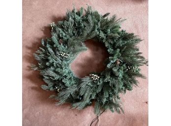 Large Frontgate Holiday Wreath With Pine Cones