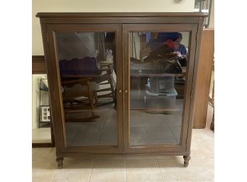 Vintage Two-door Bookcase With Adjustable Shelves 49'x51.5'x15' (Basement)