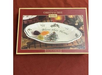 Spode Christmas Tree 'Bless This Home' Tray No. 2 (Basement)