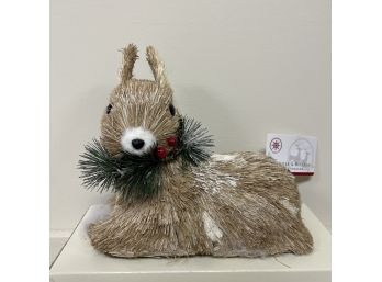 Adorable Bristle Brush Deer Holiday Decor