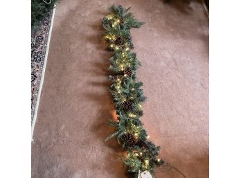 Beautiful Pre-Lit Frontgate Holiday Swag Greenery With Pine Cones