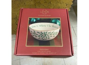 Lenox Holiday 'Home Is Where The Heart Is' Sentiment Bowl (Basement)