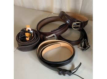 Assorted Men's Brown And Black Leather Belts - Timberland, Allen Edmond And More!