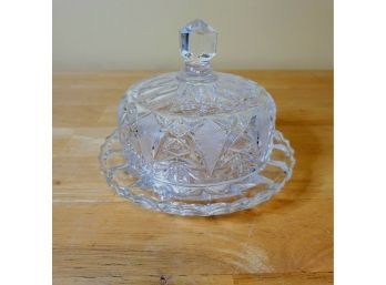 Cut Glass Butter Dish