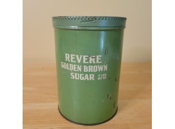 Vintage Revere Golden Brown Sugar Tin