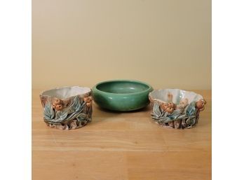 Set Of 3 Pieces Hand Made Pottery