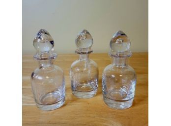 Set Of 3 Glass Apothecary Jars