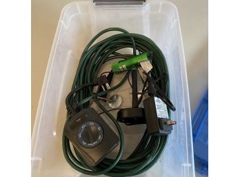 Green Outdoor Holiday Lazer Light With Mounting Hareware, Extension Cord And Timer