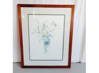 Framed And Matted Floral Print