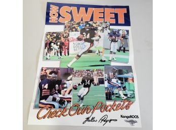 Vintage Walter Payton Poster Signature Reprint