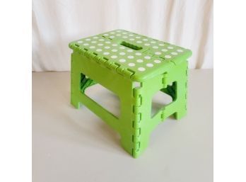 Lime Green Plastic Collapsible Foot Stool