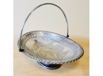 Silver Plated Basket Bowl