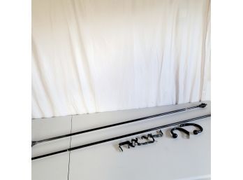 Metal Curtain Rods And Tie Back Hooks