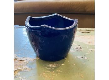 Blue Glazed Pottery Planter (Shelf)