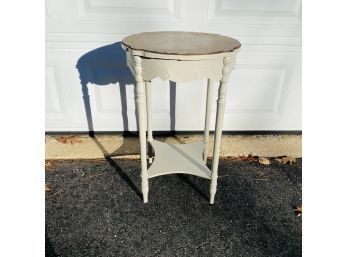 Vintage Refinished Solid Wood Plant Stand/Accent Table