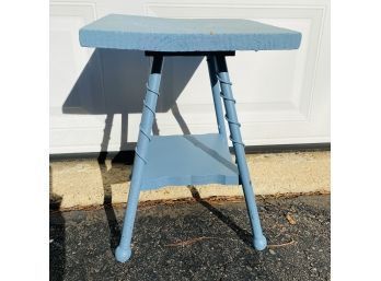 Vintage Small Blue Plant Stand