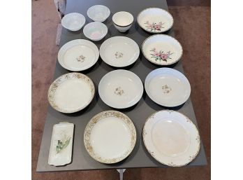 Assorted Dishes, Bowls, Small Japanese Tray, And More