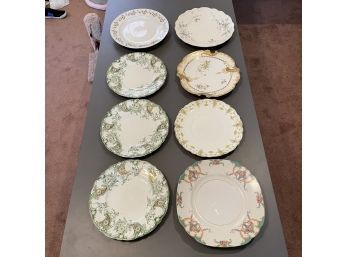 Lot Of Eight Assorted Dinner Plates Including Buffalo And New Wharf Pottery