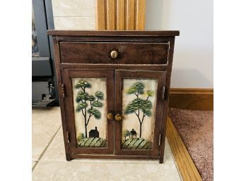 Painted Small Cabinet For Jewelry Or Odds And Ends