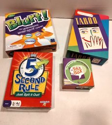 4 Party / Group Games - Blurt, Taboo, 4 Second Rule, Blurt It Out