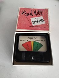 Philco Supreme Panel Meter - Battery Checker