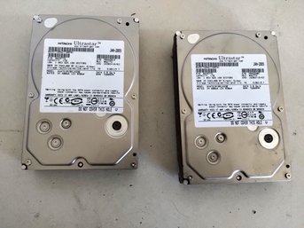 2 HItachi Ultrastar 1TB Hard Drives 3.5' - Removed From A Working Data Bank