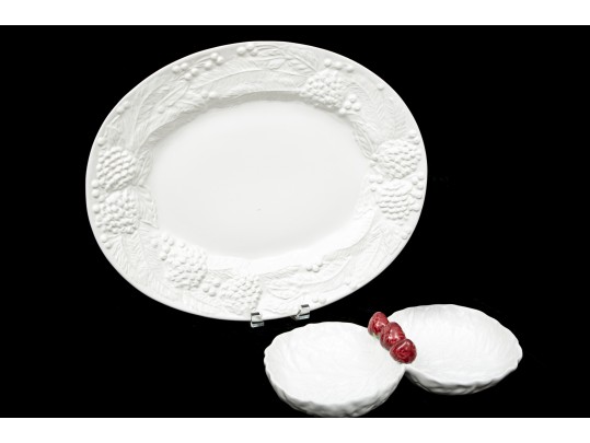 Italian White Ceramic Serving Pieces