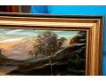 Pair Of Hudson River School Style Oil Paintings On Paper Mounted On Board And Framed - As Is