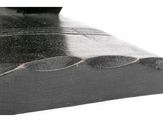 Ebonized Carved African-Style Stool