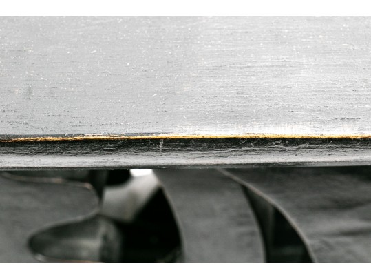 Ebonized Carved African-Style Stool