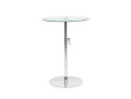 Frosted Glass Top Accent Table