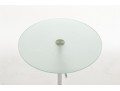 Frosted Glass Top Accent Table