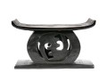 Ebonized Carved African-Style Stool