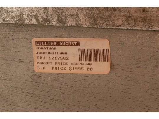 Sleek Console Table With Antique Mirror Top From Lillian August