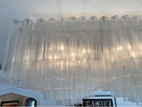 Venini Italian Rectilinear Chandelier Circa 1960, Original Purchase Price $26,250