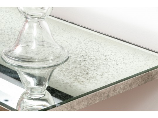 Sleek Console Table With Antique Mirror Top From Lillian August