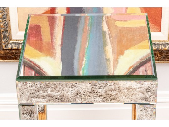 Elegant Mirrored Side Table