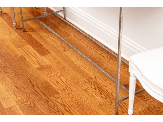 Sleek Console Table With Antique Mirror Top From Lillian August