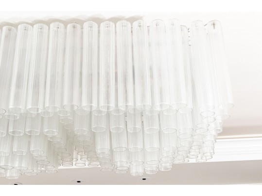 Venini Italian Rectilinear Chandelier Circa 1960, Original Purchase Price $26,250